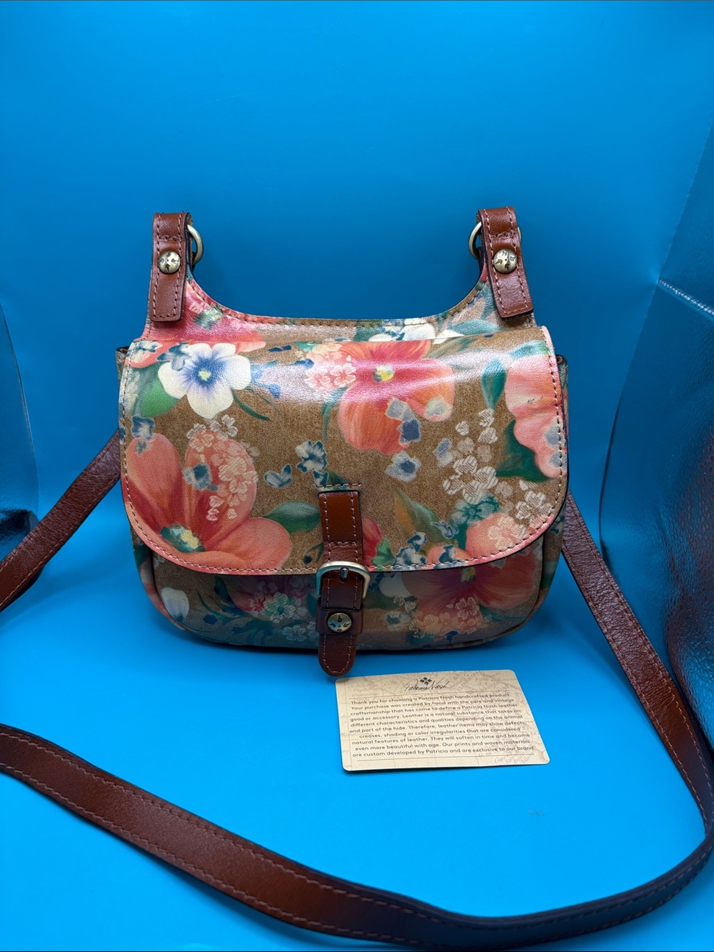 Patricia Nash Claretta Leather Saddle Bag Purse